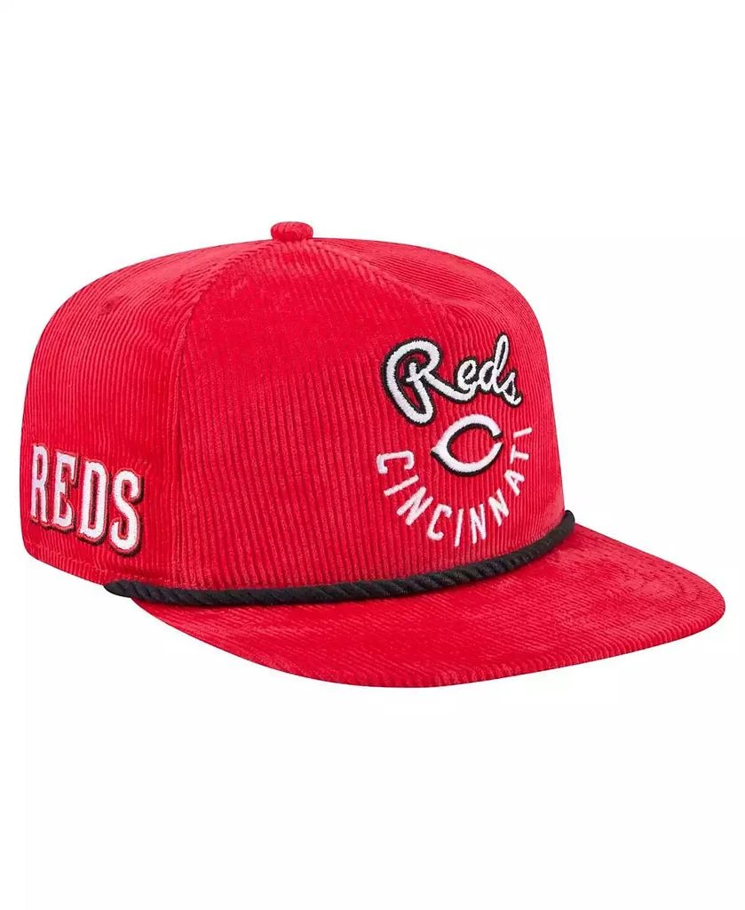 Red Rounded Hat Shop Men's Red Cincinnati Reds Full Circle Corduroy Golfer Adjustable ...