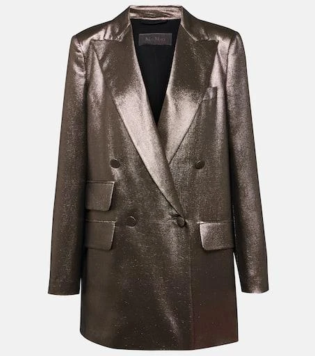Max Mara Edro silk-blend lamé blazer 1