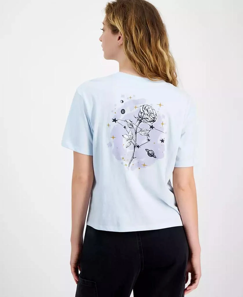 Rebellious One Juniors' Celestial Rose Graphic T-Shirt 4