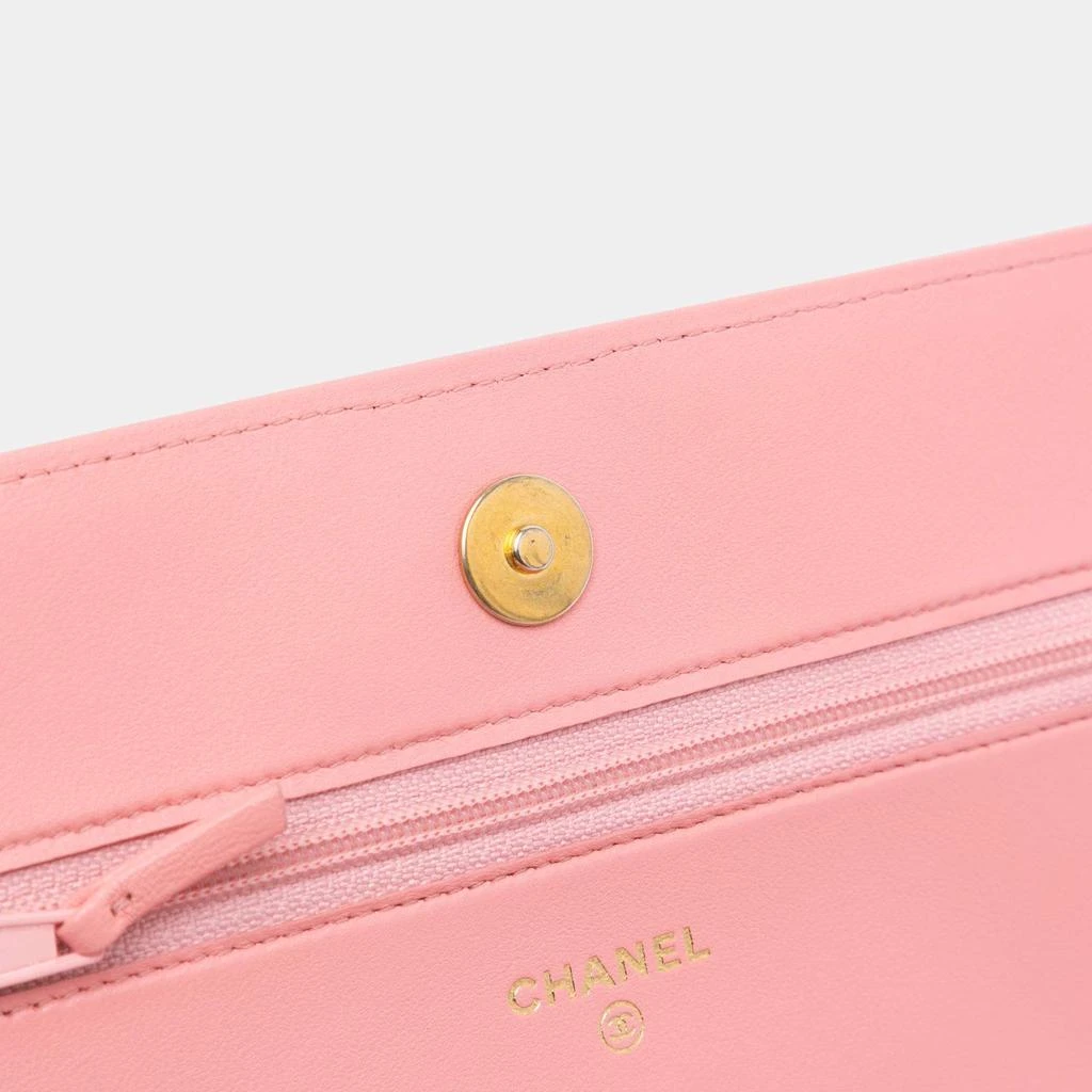 Chanel Chanel Pink Lambskin Boy Wallet On Chain 9