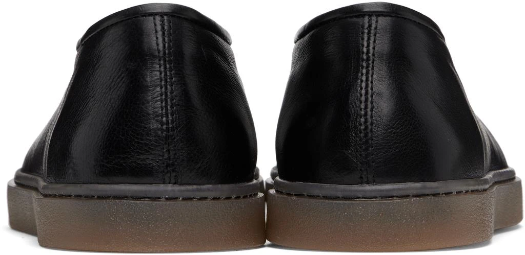 Lemaire Black Linoleum Piped Loafers 2