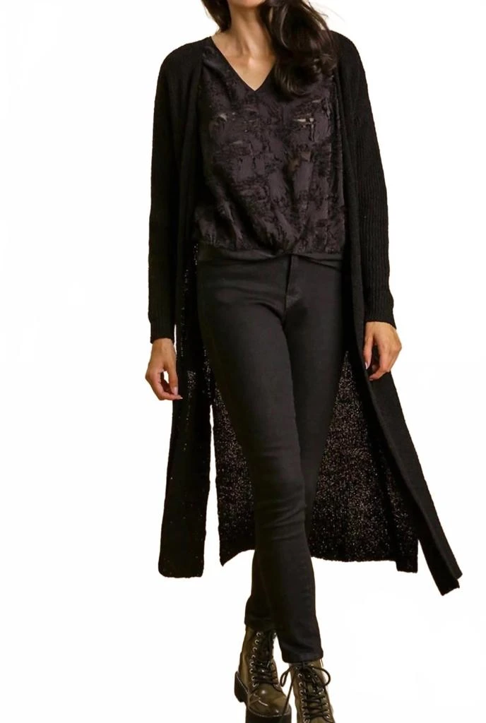 umgee Warm Embrace Cardigan In Black