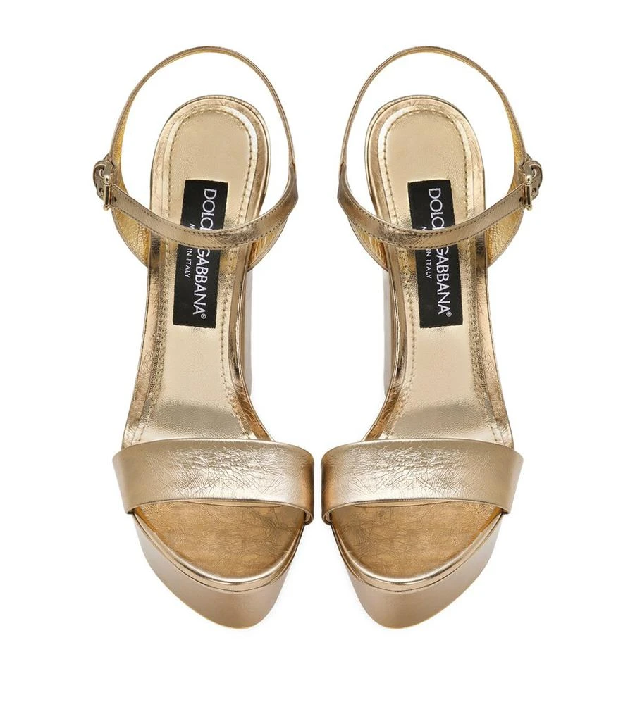 Dolce & Gabbana Leather Platform Sandals 105 3
