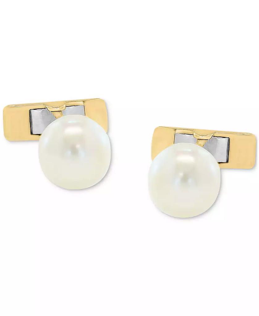 Effy EFFY® Men's Cultured Freshwater Pearl (10mm) Cufflinks in 14k Gold-Plated Silver