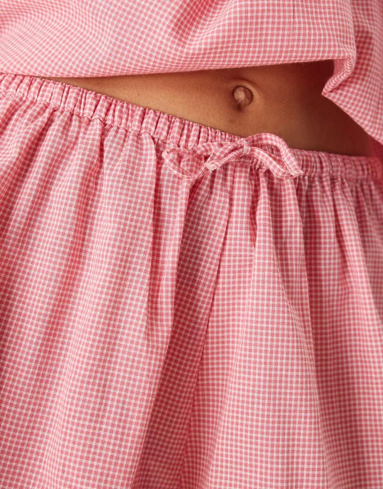 Luna Luna pj short co ord in strawberry gingham 3