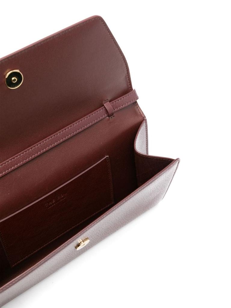 THE ROW EW CIRCLE POUCH （ダークブラウン） The Row Circle Pouch 2 in Burgundy | FWRD