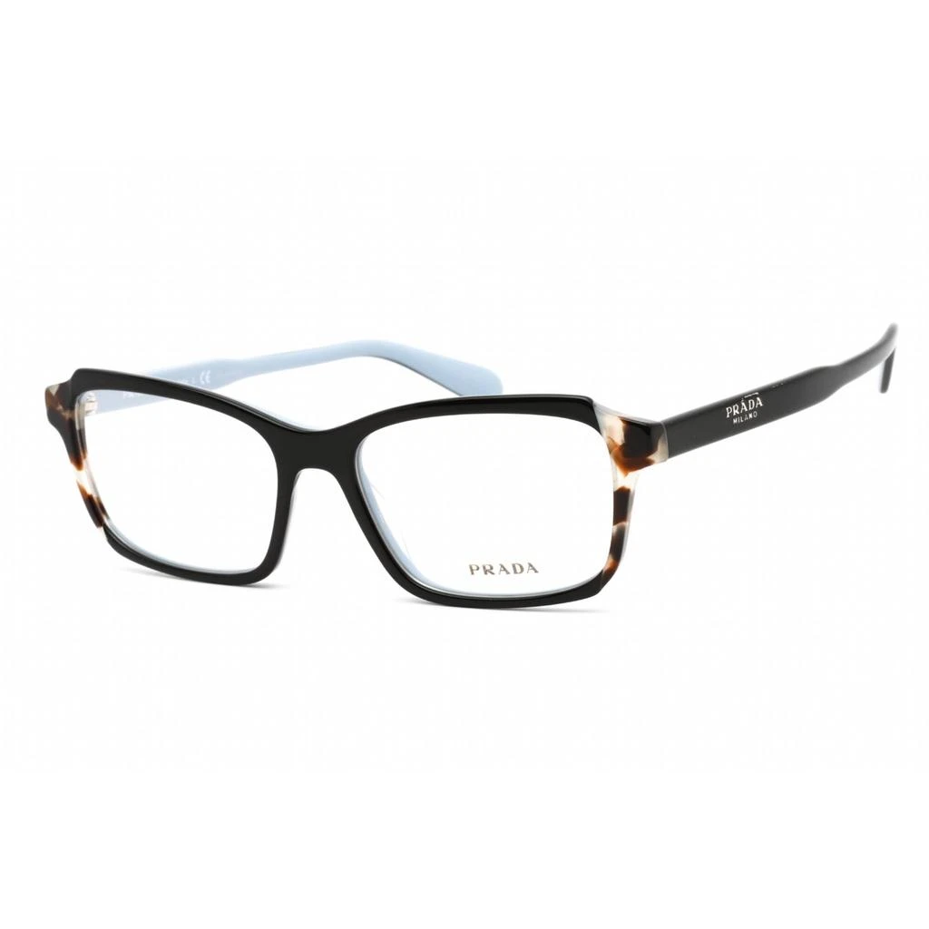 Prada Prada Women's Eyeglasses - Top Black/Azure/Spotted Brown Plastic | 0PR 01VV KHR1O1 1