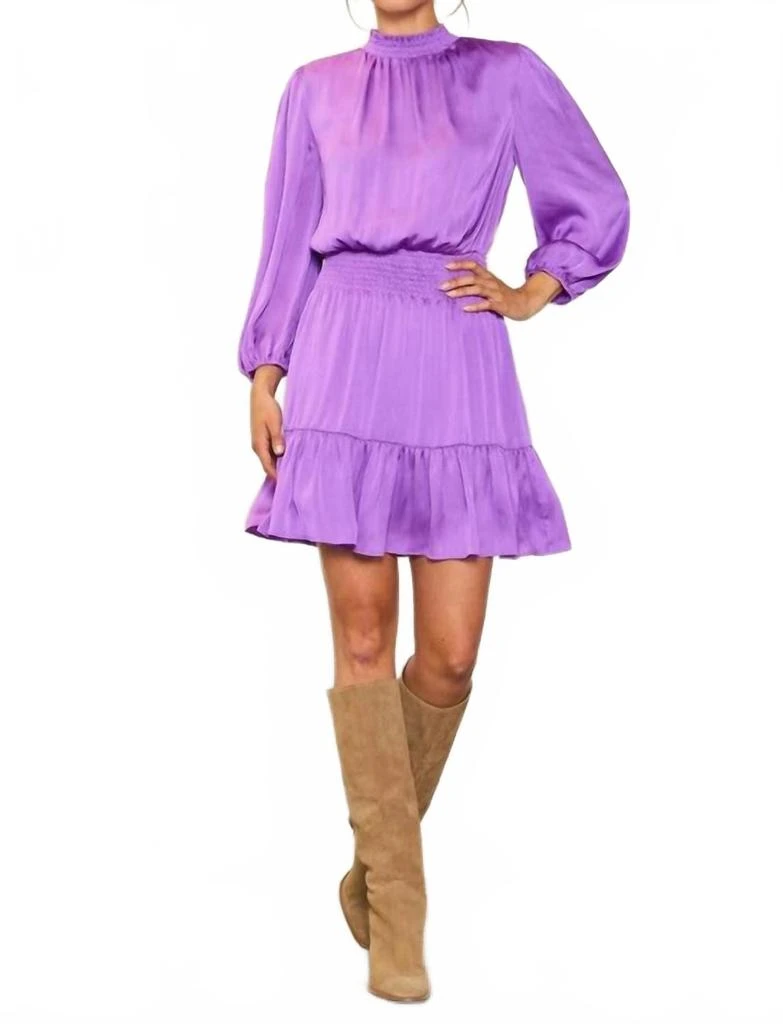 pink mini sweater dress Women's Made to Charm Pink Scalloped Sweater Mini Dress | Size: L