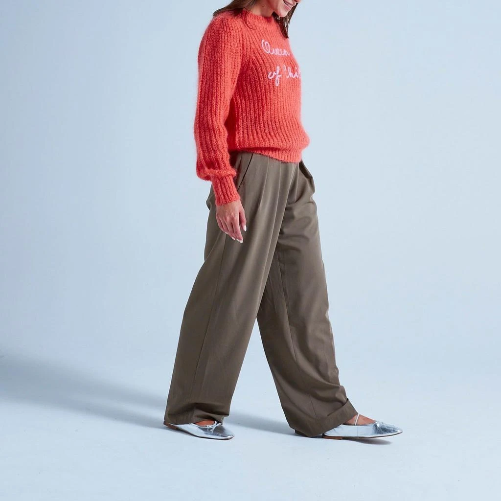 预计3周后发货 Absolut Cashmere Pull Col Rond Manches Longues Gigot Elina - Abricot B Bubble Gum - Femme 3