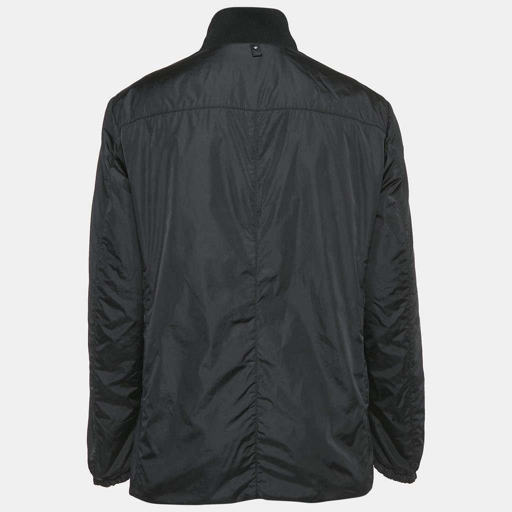 Shop Prada Sport Black Nylon Zip-Up Jacket XXL on Sale at
