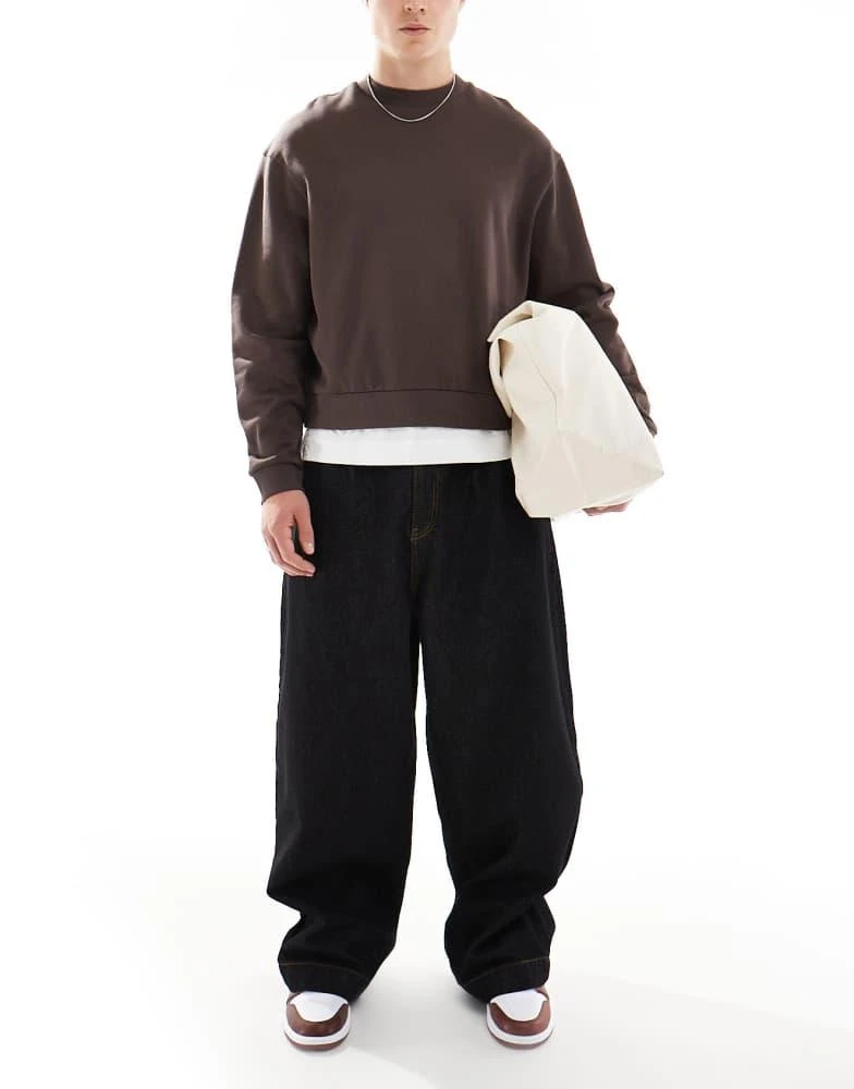 ASOS ASOS DESIGN baggy balloon jeans in raw black 1