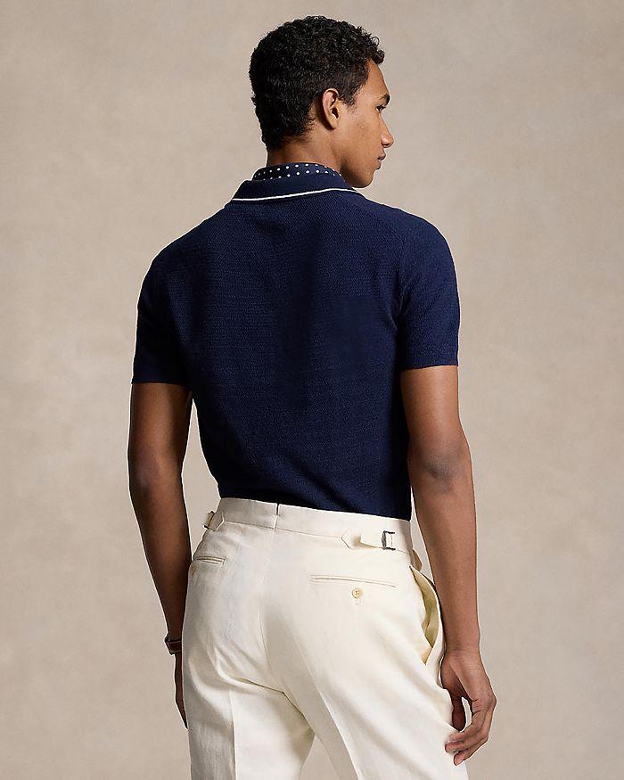 Ralph Lauren Textured Cotton-Linen Polo Sweater