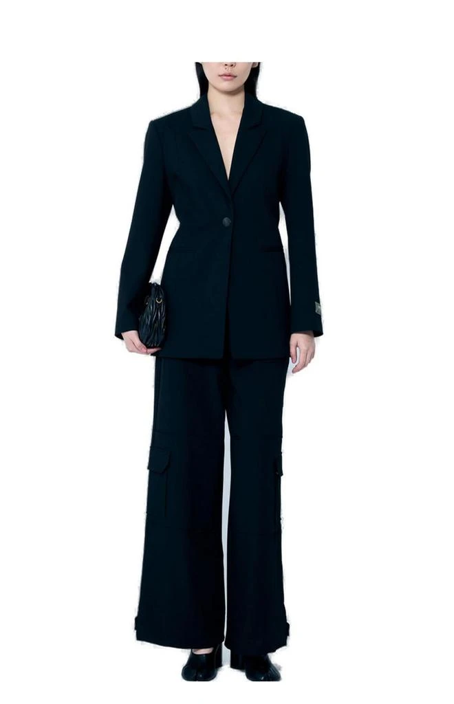 Ganni Ganni Single-Buttoned Twill Suiting Blazer 4