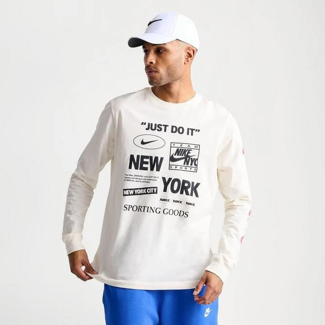 NIKE Men's Nike Sportswear Just Do It NYC Graphic Long-Sleeve T-Shirt 3