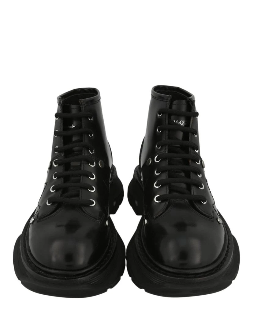 Alexander McQueen Leather Ankle Combat Boots 5