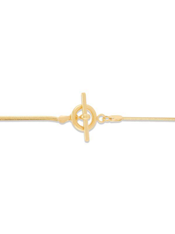 Saks Fifth Avenue Gos 18K Goldplated Sterling Silver Herringbone Chain Necklace