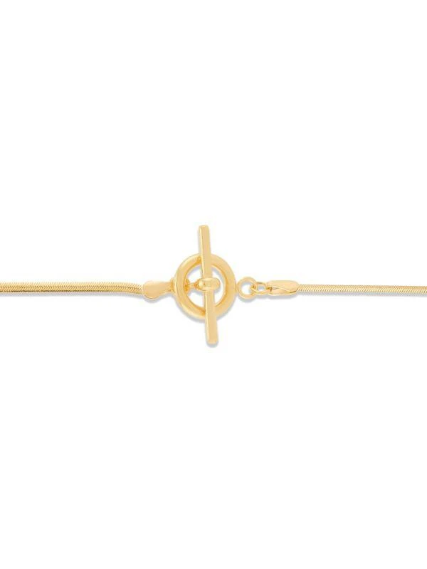 Saks Fifth Avenue Gos 18K Goldplated Sterling Silver Herringbone Chain Necklace 2