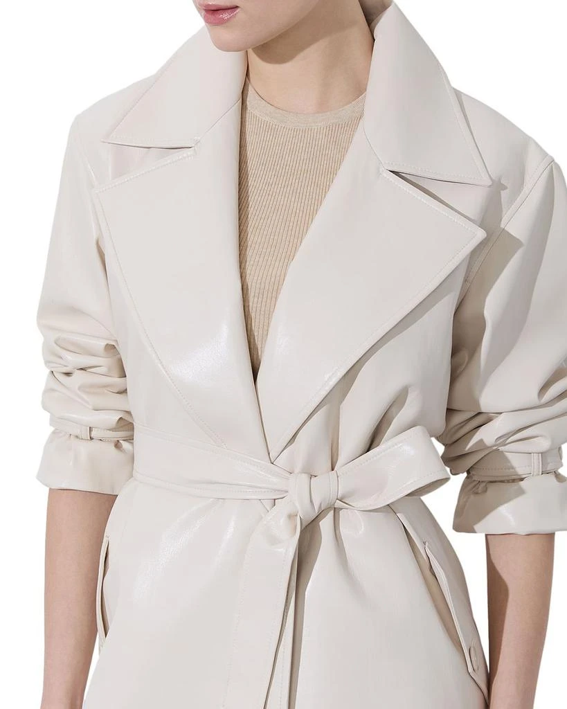 Alice + Olivia Sullivan Faux Leather Trench Coat 5