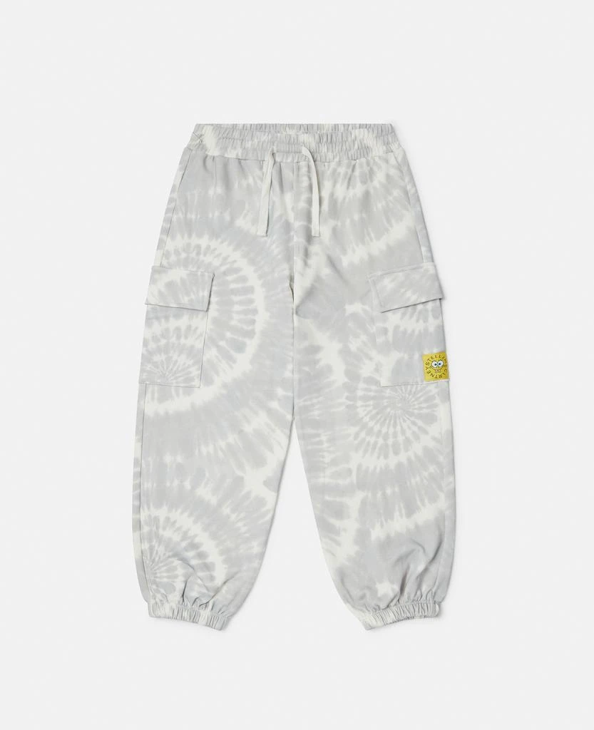 Stella McCartney Stella McCartney - Sponge Bob Tie-Dye Graphic Joggers, Grey, Size: 8 1