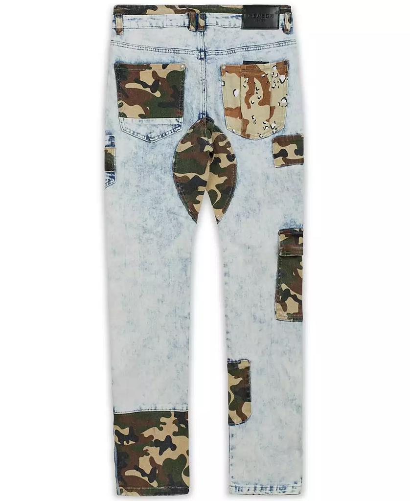 Reason Men's Camo Patchwork Jeans