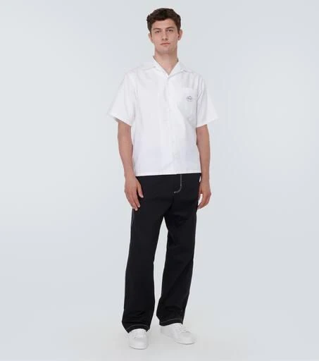 Prada Logo leather-trimmed sneakers 2