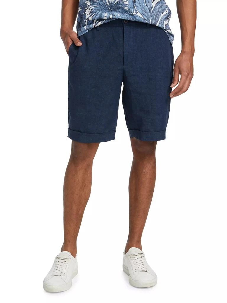 Saks Fifth Avenue COLLECTION Cuffed Linen Shorts 3