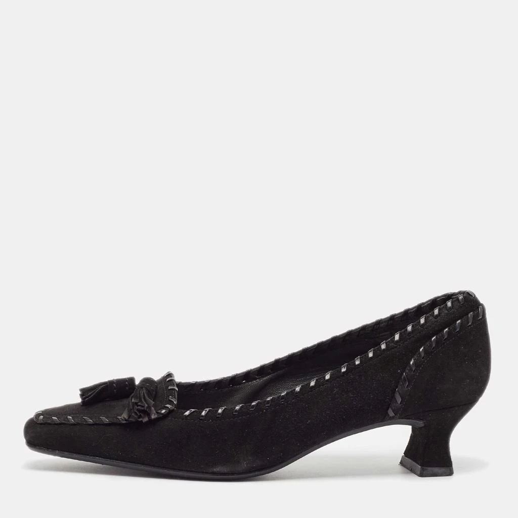 Stuart Weitzman Stuart Weitzman Black Suede Block Heel Pumps Size 37.5 1