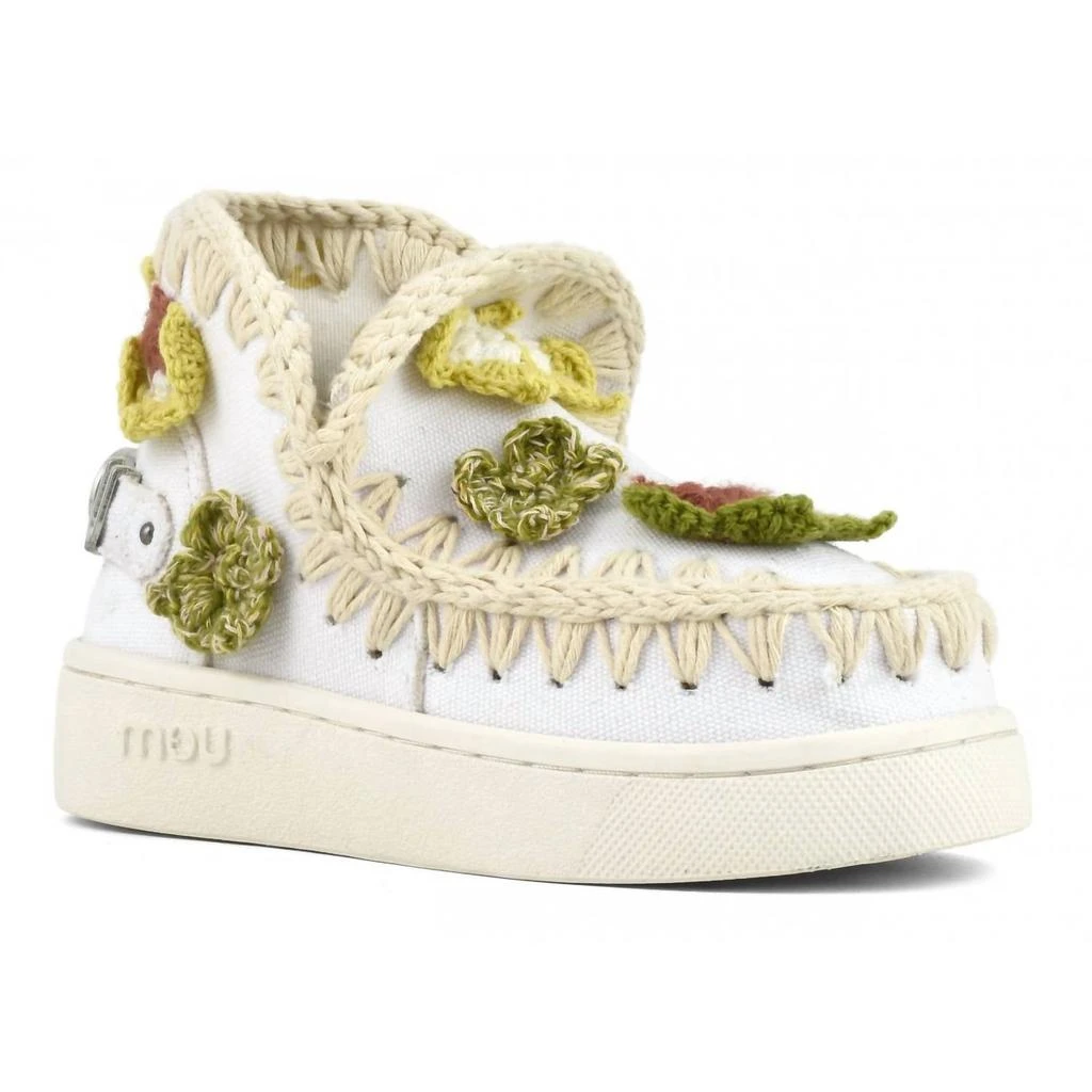 Mou Mou - KIDS SUMMER ESKIMO SNEAKER WITH CROCHET BUTTERFLIES 2