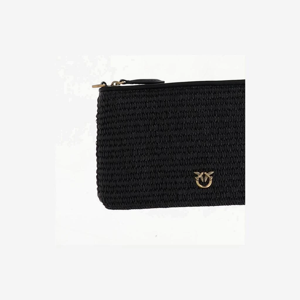 PINKO Flat Shoulder Bag Made Of Raffia 2