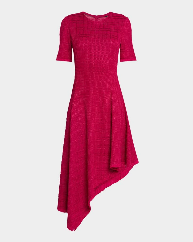 Misook Tonal Textured Fit-&-Flare Knit Midi Dress - Modern Fit 1