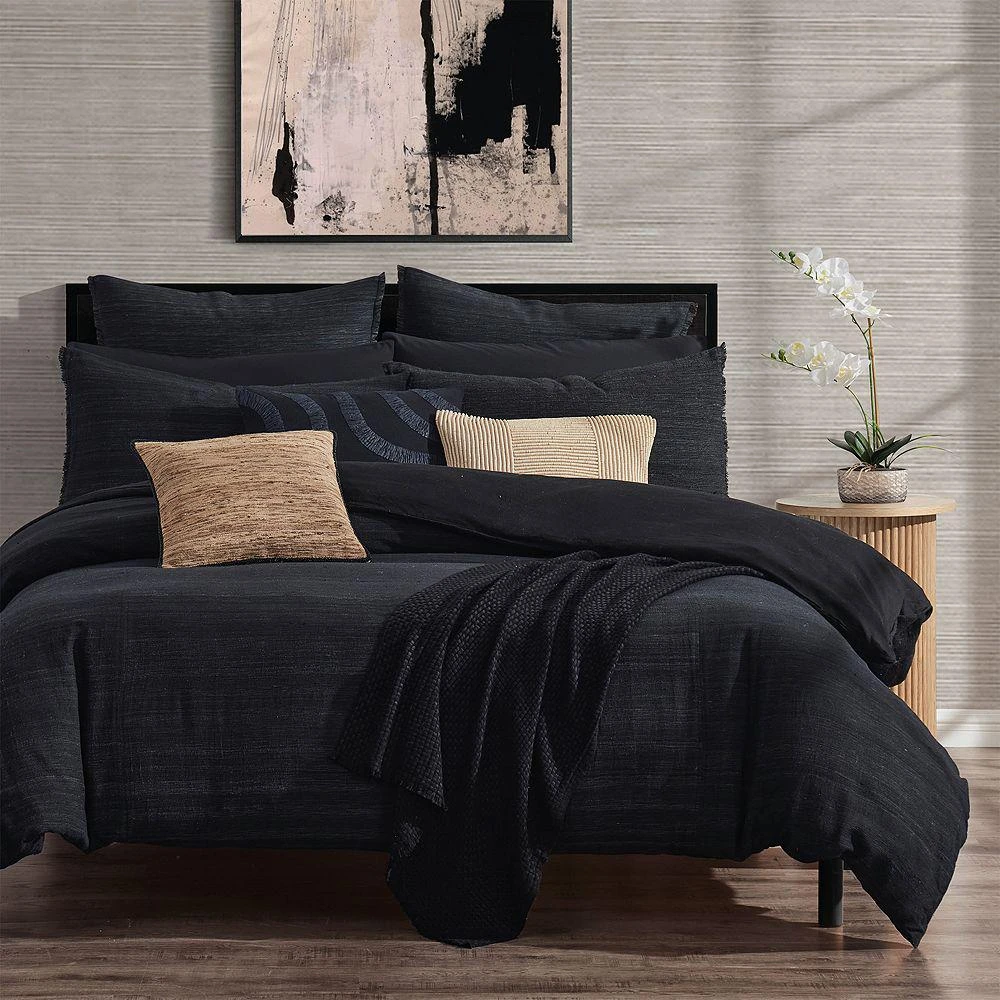 Donna Karan Home Elements Raw Silk Blend Duvet Cover, King 1