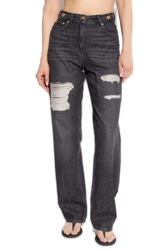 Versace Versace Distressed Straight-Leg Jeans 2
