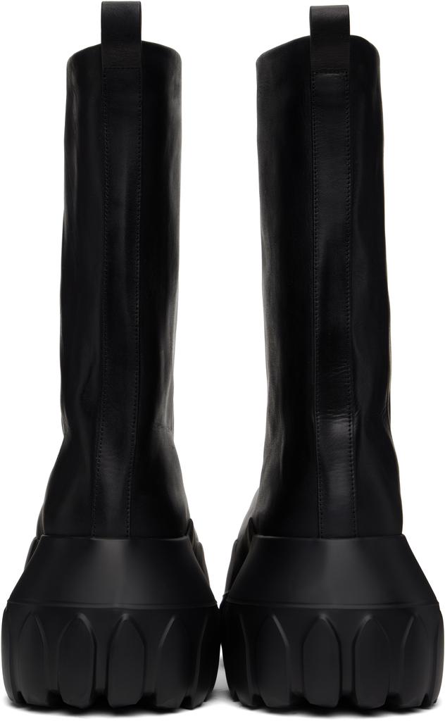 靴 Rick Owens Hollywood Flared Mega Tractor Rick Owens Hollywood Megalace Mega Tractor Boot Black Men's