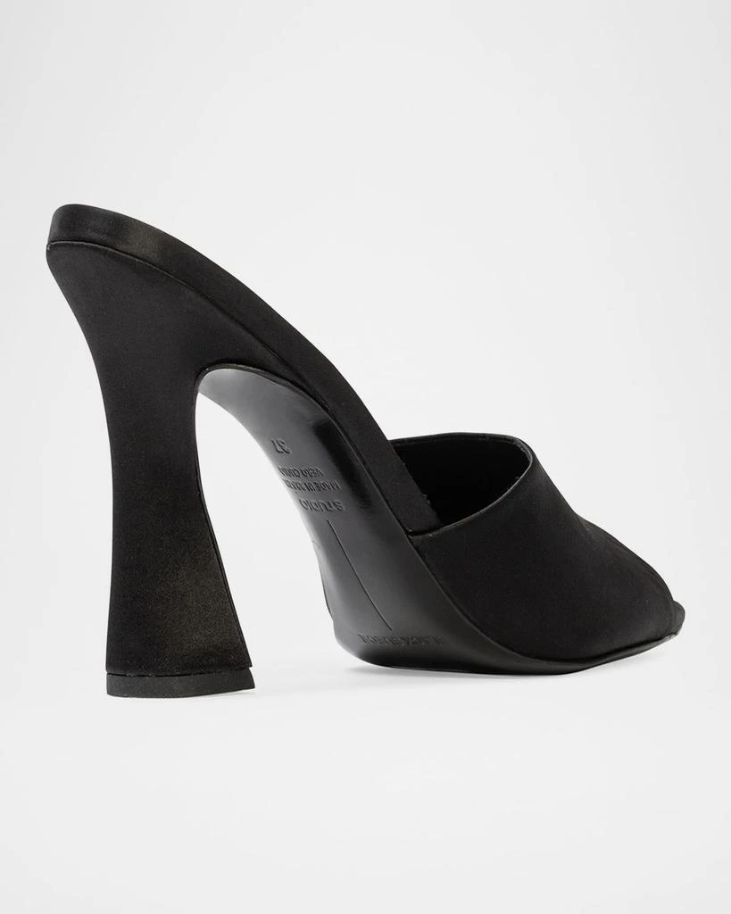 Black Suede Studio Junie Leather Mule Sandals 4