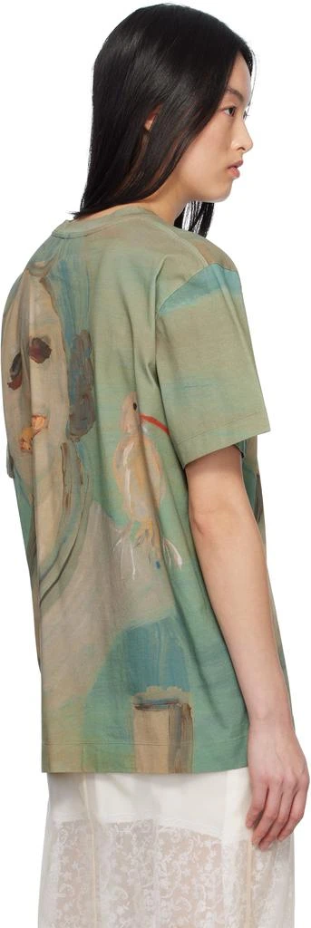 Simone Rocha Green 'Lady With A Bird' T-shirt 3