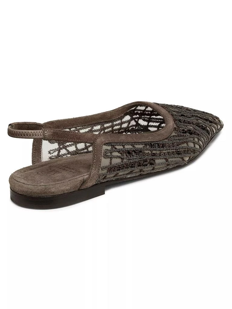 Brunello Cucinelli Monili & Sequin- Embellished Slingback Ballet Flats 3