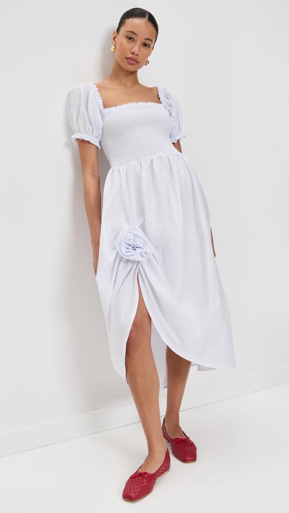 Sleeper Brigitte Cotton Dress with Rose Detail