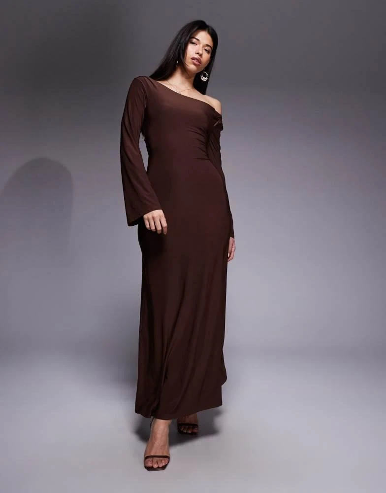 asos off the shoulder maxi dress ASOS Design - Off-Shoulder Maxi Dress - Women - Cotton/Spandex - 8 US