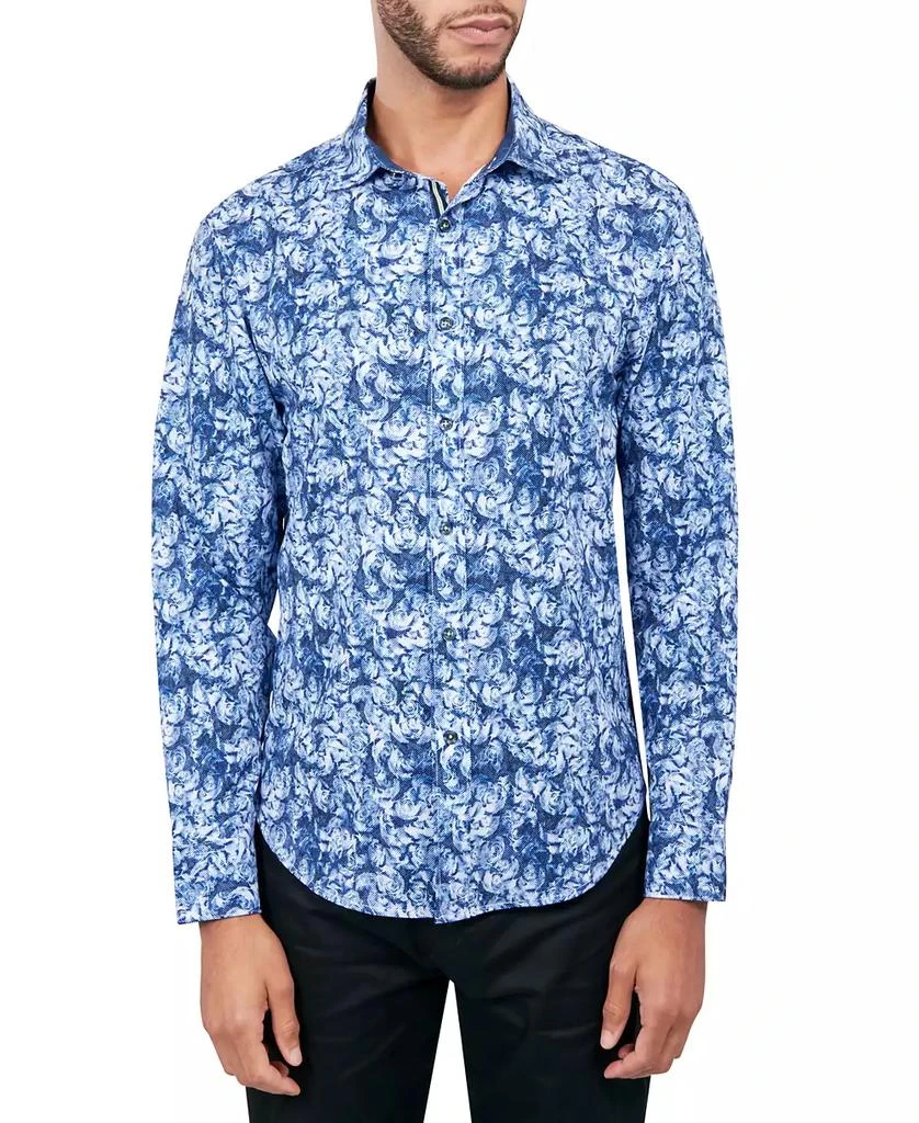 Society of Threads Men's Regular-Fit Non-Iron Performance Stretch Rose-Print Button-Down Shirt 1