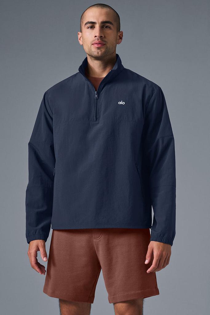 Alo Light Weight Takeaway Track Pullover - Lunar Grey