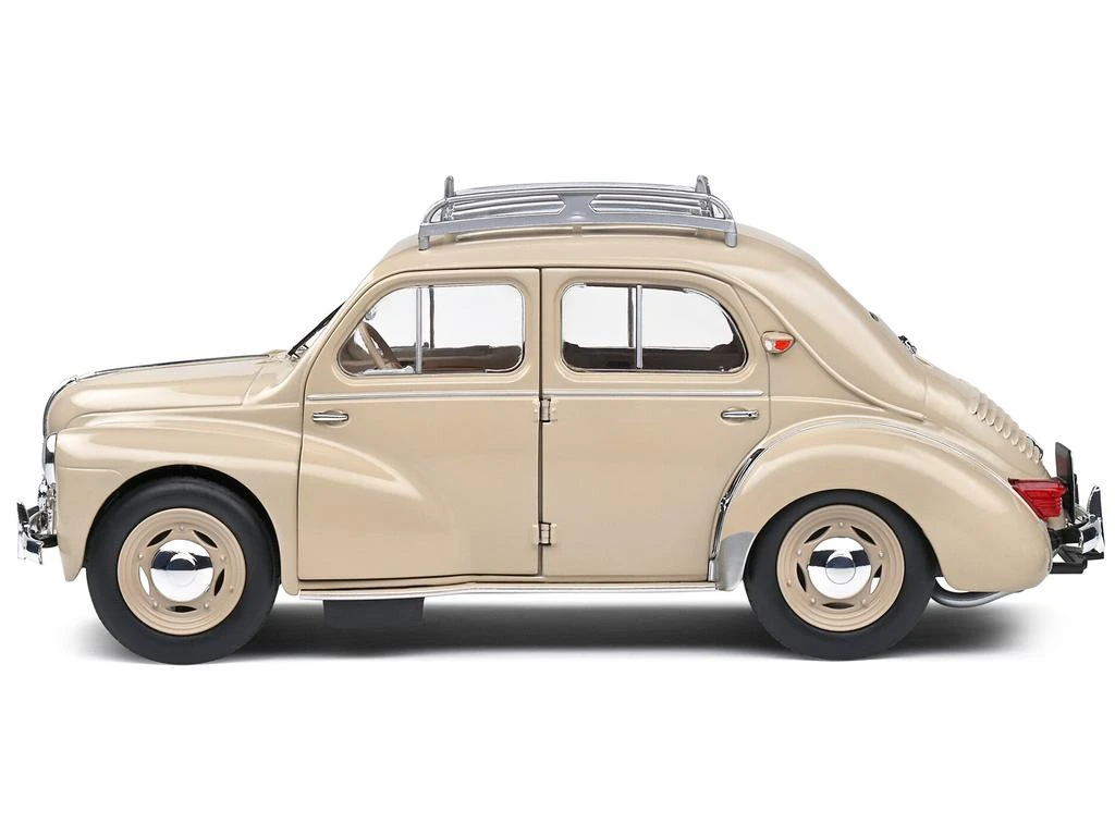 Solido 1956 Renault 4CV Beige Tourterelle with Roof Rack 1/18 Diecast Model Car by 1