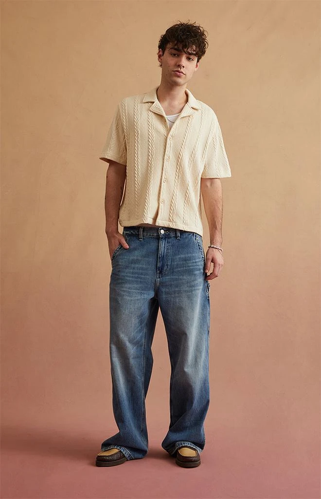 RARE DNM EDIT Dark Blue Carpenter Extreme Baggy Jeans 5