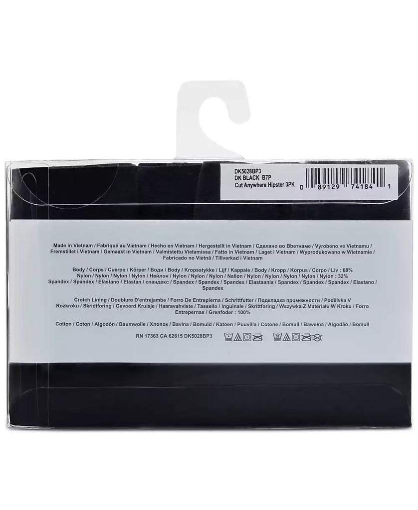 DKNY Women's 3-Pk. Litewear Cut Anywear Hipster Underwear DK5028BP3