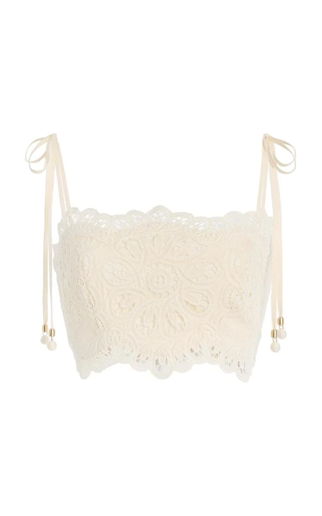 Zimmermann Zimmermann - Rhiannon Lace Crop Top - Ivory - 2 - Moda Operandi 1