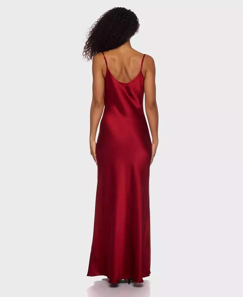 B Darlin Juniors' Sleeveless Satin Maxi Dress 2