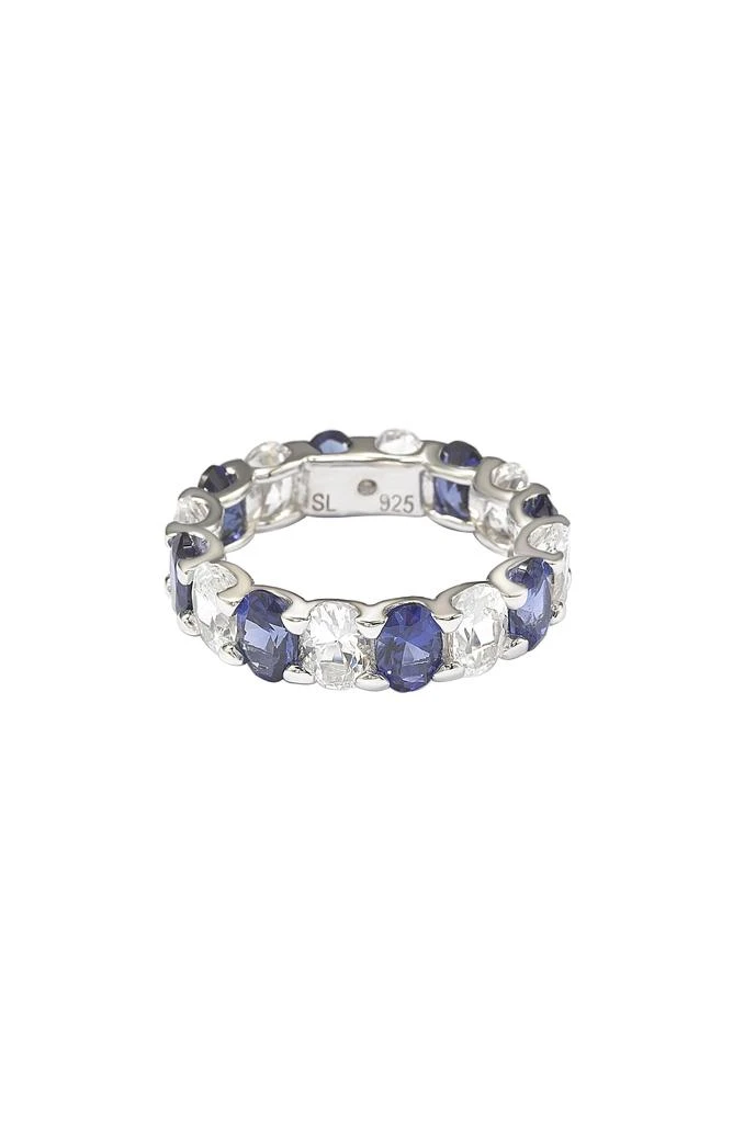 Suzy Levian Oval Cut Sapphire Band Ring 2