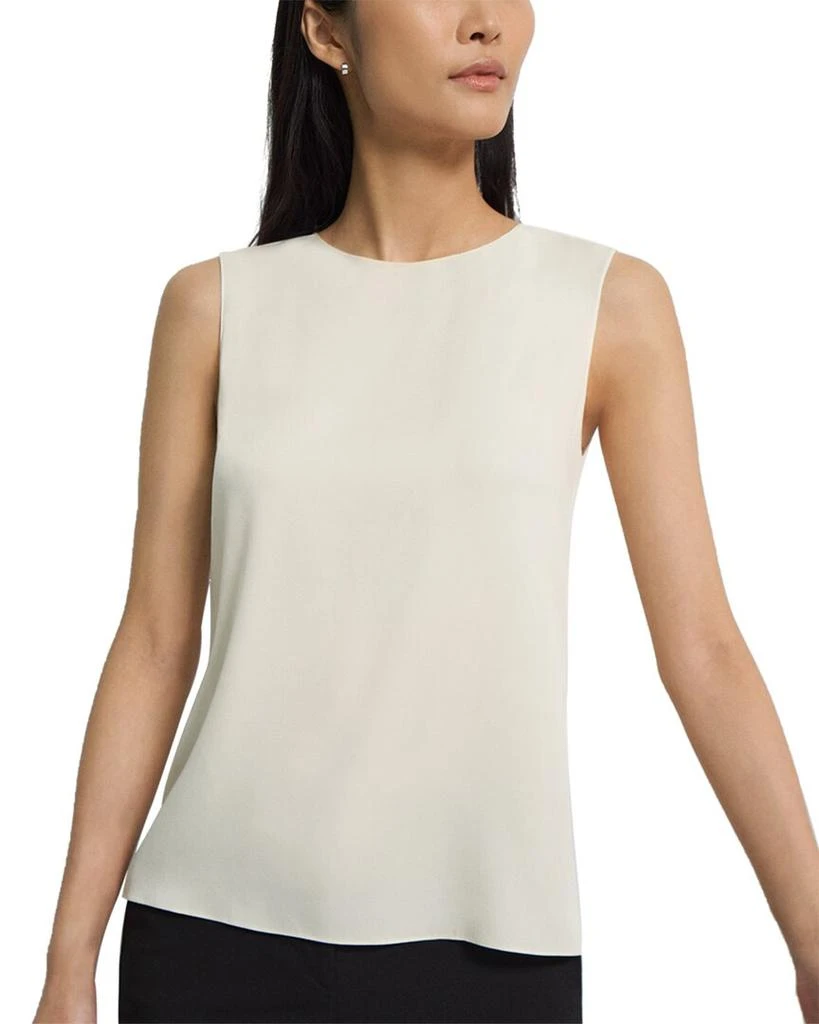 Theory Theory Straight Shell Core Silk-Blend Top 1