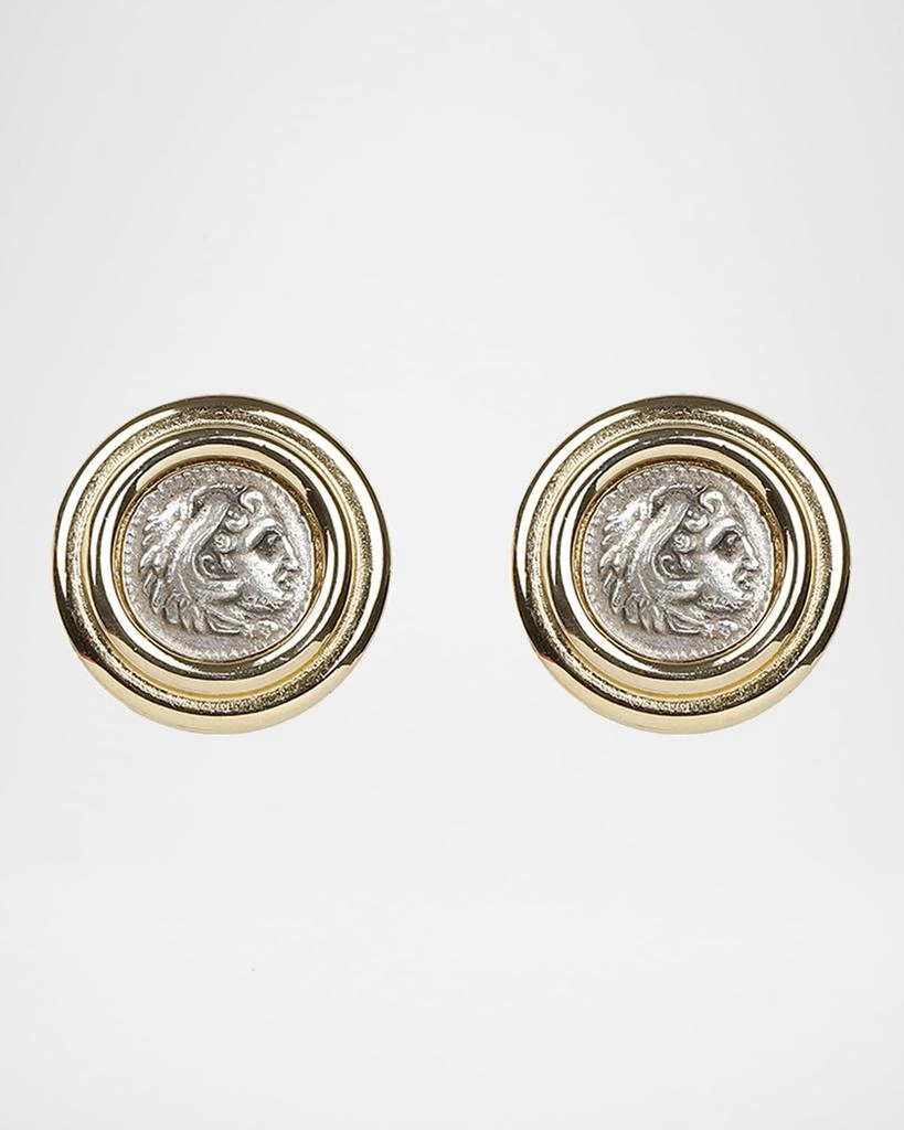 BEN-AMUN Roman Coin Clip Earrings