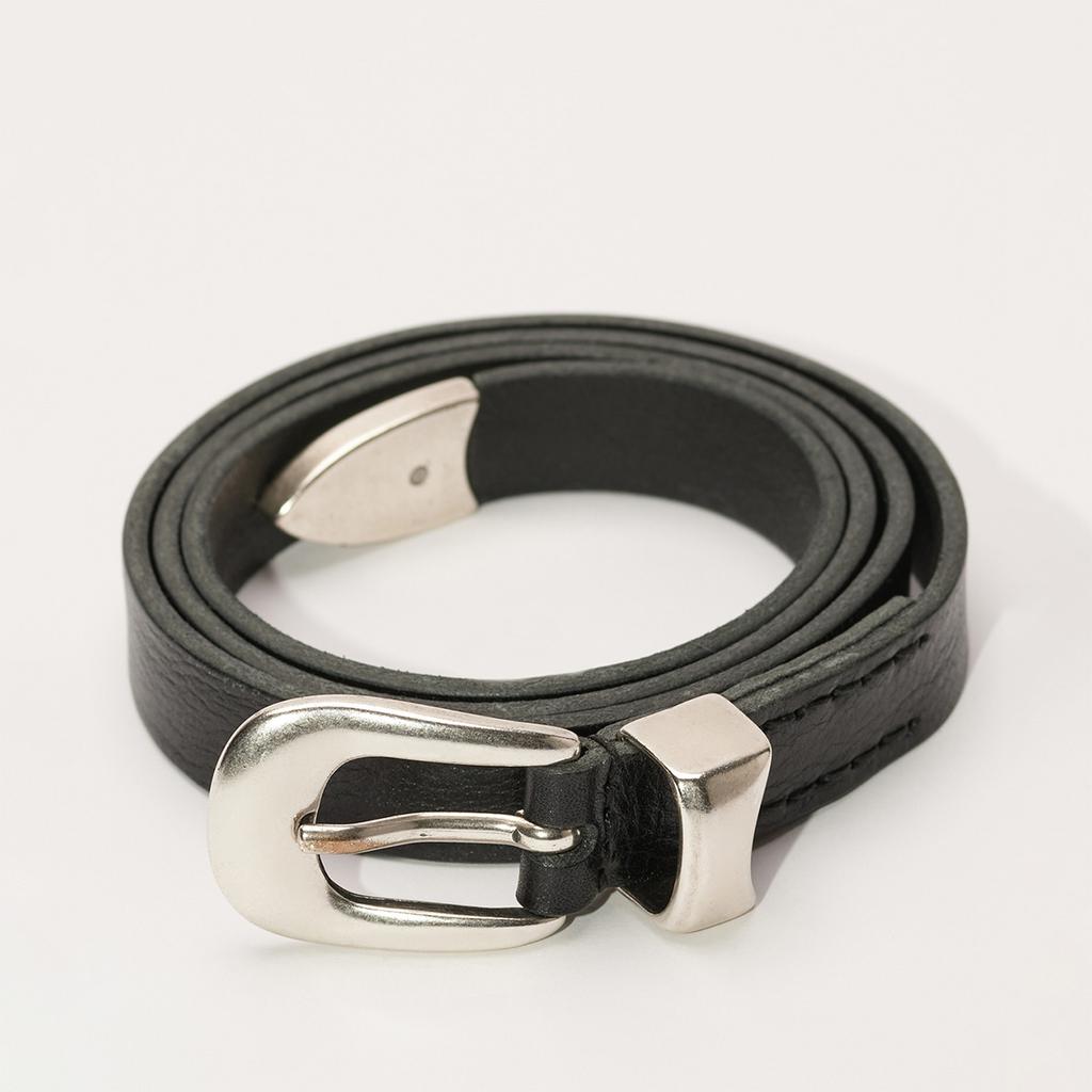 Our Legacy Men's 2cm Leather Belt - Black