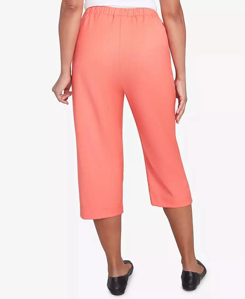 Alfred Dunner Women's Catalina Island Patch Pocket Elastic Waistband Capri Pants 2